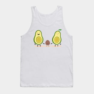 Avocado family, cute cartoon avocado, avocado lovers, vegan t shirt Tank Top